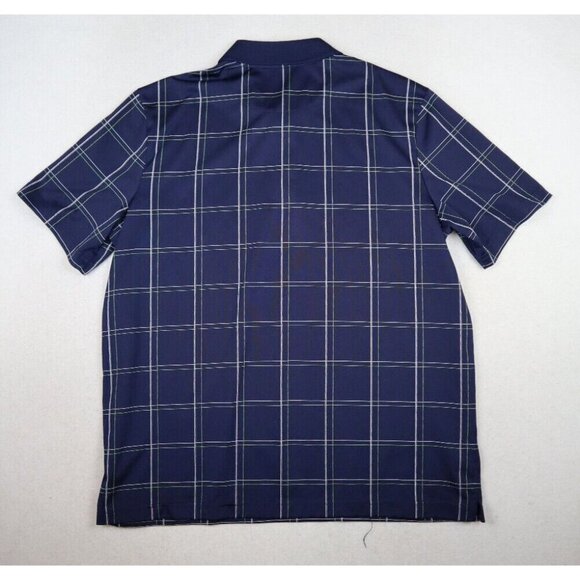 CROFT & BARROW - PERFORMANCE MEN'S BLUE PLAID SHORT SLEEVE POLO SHIRT - SIZE XL - Picture 6 of 7